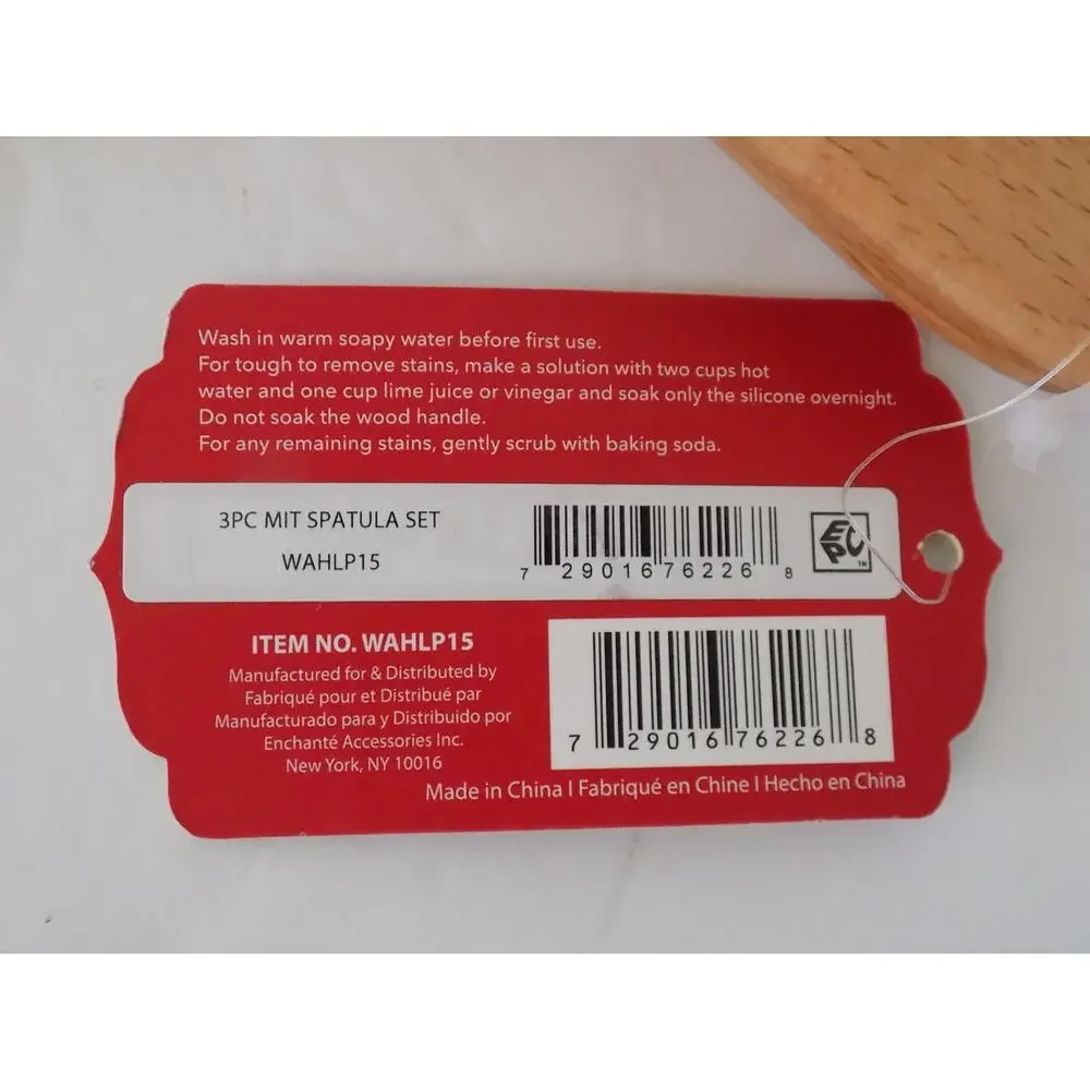 CWC Christmas 3 Piece Spatula Set Mitten Cook With Color NEW with tags